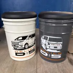 限定品 デリカ D5 オイル缶スツール 2点セットアウトレット ドラム缶