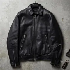 美品 ナノユニバース 羊革 シングルライダース L THERMOLITE 中綿のサムネイル