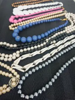 B ネックレス まとめ売り ビーズ パールデザイン ブレスレット付き