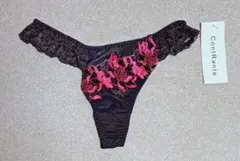 シロハト　Tバック　ショーツ　ブラウン　L　花柄　ContRante