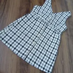 チェック柄ジャンバースカート