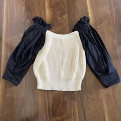 ZARA ザラ アイボリー・ブラック ニット