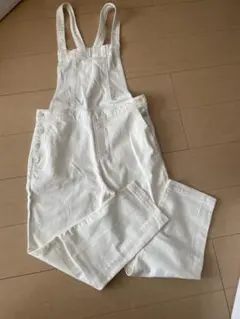 ホワイトデニム サロペット