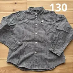 COMME CA ISM チェック柄長袖シャツ 130A