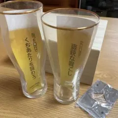 【新品】NOMIKURABE SOUKAIビールグラス 2個セット 金色の縁取り