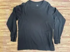 UNIQLO /ユニクロ　ソフトタッチクルーネックTシャツ（長袖）　ブラック　Sのサムネイル