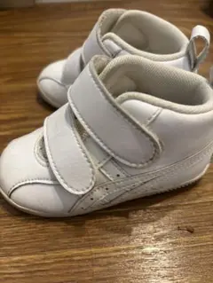 ASICS ホワイト スニーカー マジックテープ