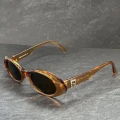 Y2K FENDI Oval Sunglasses FF Logo Amberのサムネイル