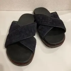 【超美品】REGAL　リーガル　60DL　ネイビー　ミュールレザーサンダル