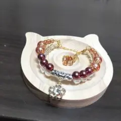 ハンドメイド二重ブレスレット NO.5