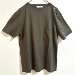 美品✨グリーンレーベルリラクシング ボタンTシャツ 日本製 カーキ S シンプル