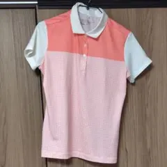 NIKE レディース ゴルフウェア ポロシャツ オレンジ白 M