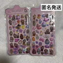 【シール】ラブブ LABUBU ボンドロ風シール ジェル風シール ２枚 海外製