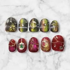 R*A様 現品　クリスマスネイル⭐︎マグネット⭐︎フラッシュ⭐︎