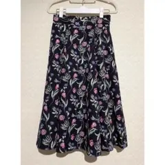 【美品】MISCH MASCH フラワースカート 花柄 ピンクパープル ブルー