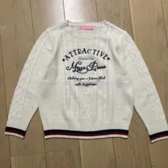 Mezzo Piano ケーブルニット セーター 150