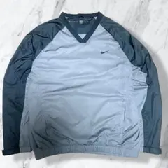 NIKE GOLF 00s ナイロンプルオーバー　ブラック×グレー