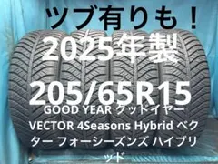 2025年製バリ山！ツブ有りも！中古タイヤ4本　オールシーズンタイヤのサムネイル