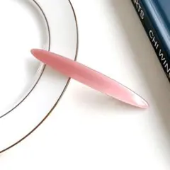 バレッタ ロングバレッタ シンプル オシャレ ベージュ ブラウン