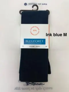新品未使用　BLEUFORET：コットンタイツ インクブルー　M