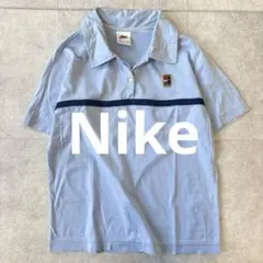 ナイキ レディース ポロシャツ ワンポイントロゴ テニス スポーツ M 青