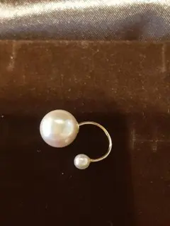 パール優美　イヤカフ　K18・アコヤパール