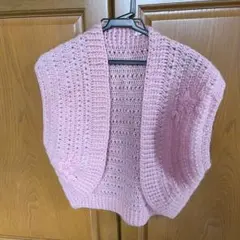 ピンク 花刺繍 ボレロ・ベスト？