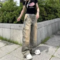 such a stan Fringe denim カーゴデニム ダメージデニム