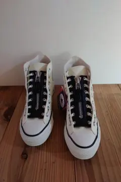 コンバース （ハイカット用）、ジッパーユニット 本革、黒