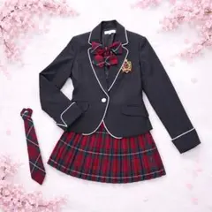 未使用級【160㎝】キャサリンコテージ ブレザー 卒服 ４点セット チェック