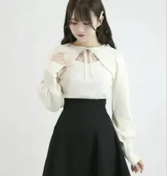 フィント FINT フロント開きニットプルオーバー オフホワイト