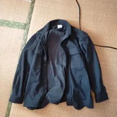 coen ブラック長袖厚手シャツ M