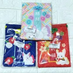 ちょこんと九尾さま おまもり巾着 全4種コンプリートセット お守り狐