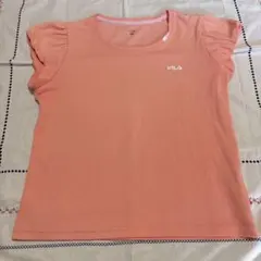 FILAスポーツTシャツ　半袖 テニスウェア　サーモンピンク　XL