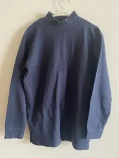ネイビー 長袖カットソー XL 綿100%