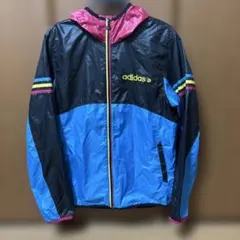 【美品】adidas フード付きナイロンジャケット Ｍ