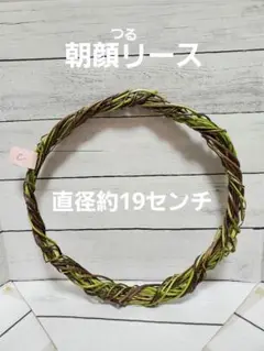 朝顔 つる リース 土台 C （9月5日作成）　直径約19センチ