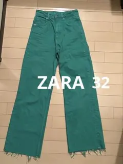 ZARA グリーン デニムパンツ