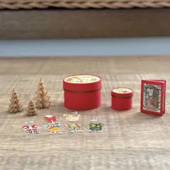 ミニチュア クリスマス セット ツリー おもちゃ ボックス プレゼント 絵本