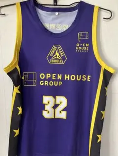 群馬クレインサンダーズ　ヨハネスティーマン　パープルユニフォーム　XL