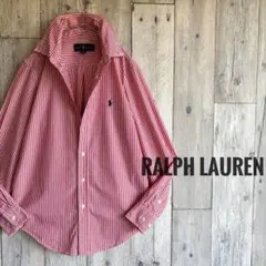 RALPH LAUREN ラルフローレン　ストライプ　長袖　BDシャツ　刺繍のサムネイル