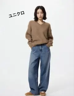 みかんじゅーす様専用　UNIQLO バギーカーブジーンズ　丈短め　30