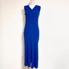 タグ付 バナナリパブリック 24SS ノースリーブ リブニットワンピース S