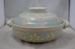 [1702]花柄　土鍋　7号のサムネイル