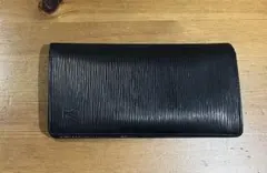 ルイヴィトン エピ ポルトフォイユ ブラザ 旧型 ノワール　エピレザー　長財布
