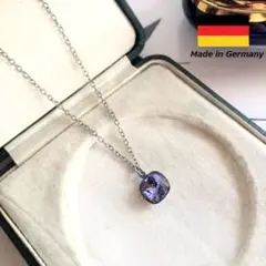 シンプル ネックレス ペンダント 一粒石 パープル ビジュー ギフト