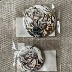 不死川実弥 箔押し缶バッジ2種 鬼滅の刃 WEBくじ コミケ ufotable