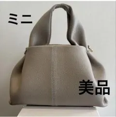 SINSIN工房 ハンドバッグ レザー グレージュ スカラップ - メルカリ