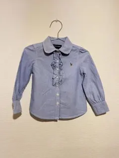 【RALPH LAUREN 】フリル付きデニムシャツ 2T