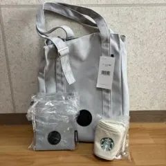 スターバックス福袋2026 トートバッグ サコッシュ カップポーチ 3点セット